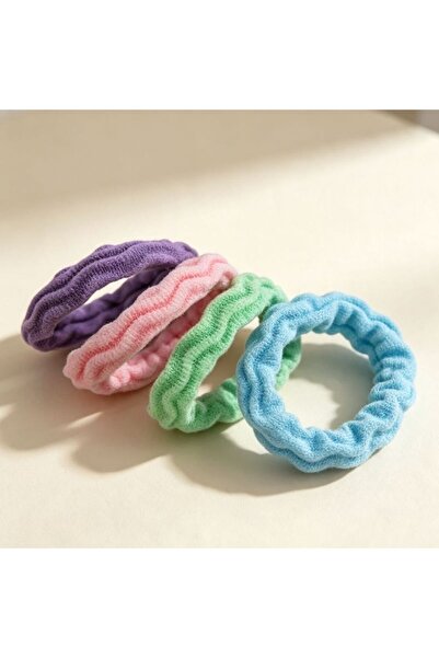 idei Elastice de păr set 4 buc dimensiune 4,5 cm, material textil confortabil...