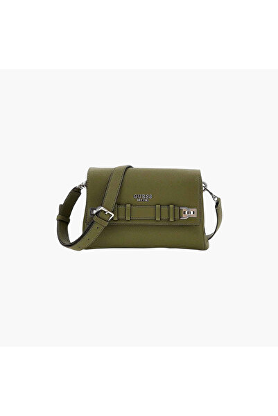 Guess Gregoria Crossbody Bag with Flap Closure and Adjustable Strap