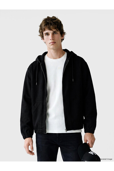 LC Waikiki Quality Pieces from Çelebi Store Relaxed Fit Hooded Men's Jean Jacket