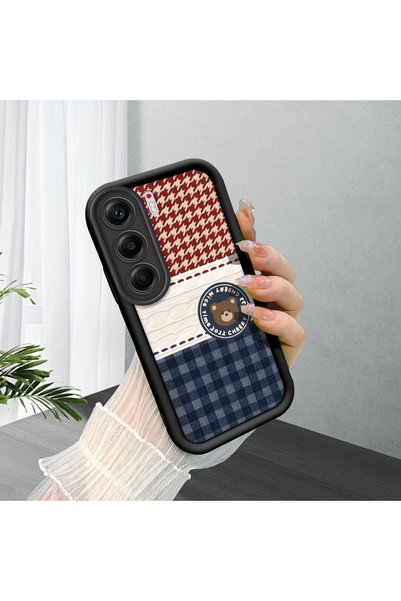 CHICASELUX Tecno Camon 40 Compatible Cute Bear Protective Case, Mix of Checks...