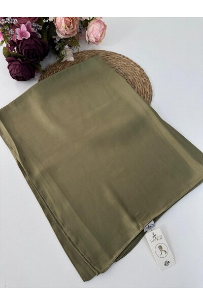 HAREM SCARF فستان سهرة من قماش الكوموساتين مع شال أخضر كوف JSH0322