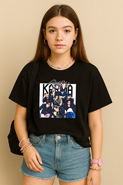BLITZIST Stray Kids Group Photo Design Printed T-Shirt (Ages 4-13)