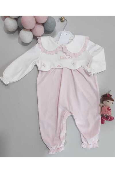 Sönmez Baby FLOWERS ROBALI ÇİÇEK NAKIŞLI MEVSİMLİK TULUM KIZ BEBE TAKIMI