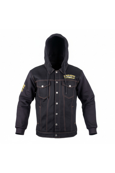 NO BRAND W-TEC BLACK HEART REEFTOR Jachetă de motocicletă din denim cu glugă ...