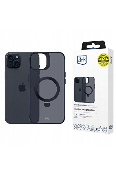 3MK Husă fumurie iPhone 15 Plus Magsafe și Suport