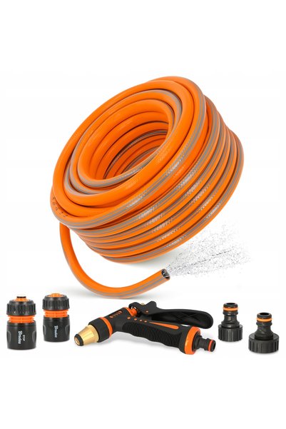 Bradas Furtun de grădină retractabil 1/2 țoli, 30 m, flexibil, pentru udare, ...