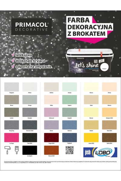 Primacol Vopsea decorativă cu sclipici LET`S SHINE DECORATIVE MONTREAL 2L