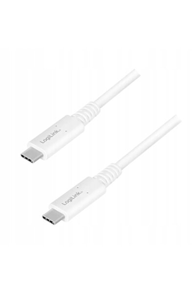 LogiLink Cablu USB C USB 4 Gen 3 PD 100 W 40 Gbps 8K 60 Hz 0.8 m Alb