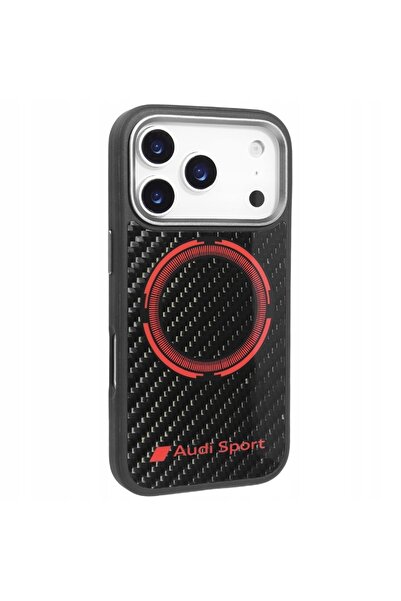 Audi Husă RSQ Fibră de Carbon Sport Red Circle MagSafe pentru iPhone 17 Pro n...