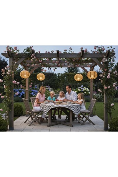 NO BRAND LAMPION DECORATIV DIN LEMN 35 x 27 CM, NATURAL-NEGRU, LAMPION DECORATIV