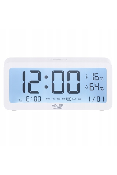 adler AD 1195 Ceas deșteptător cu termometru, alimentat cu baterii