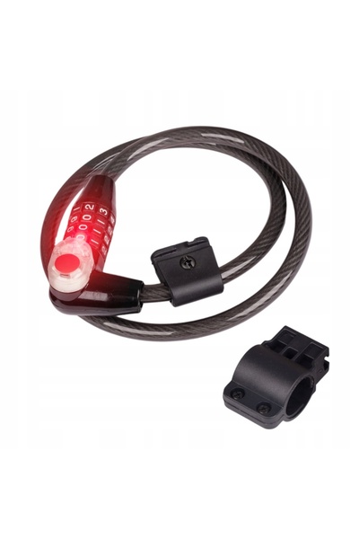 NO BRAND Antifurt bicicletă, lacăt cu cablu W-TEC BOELIS 10X800MM, cu cod și ...