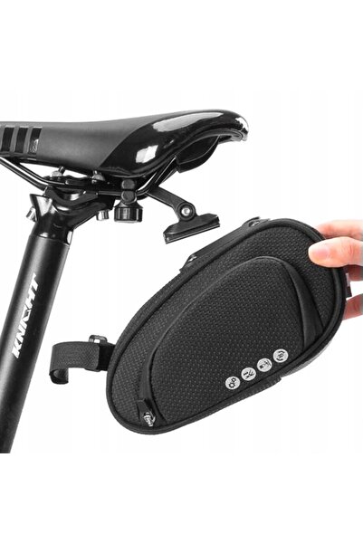 ROCKBROS Geantă de șa pentru bicicletă cu prindere rapidă, impermeabilă, neagră