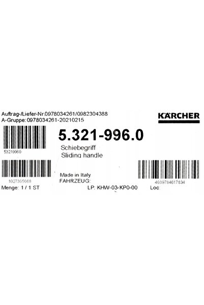 Karcher Mâner de ghidare pentru HDS 6/14 8/18 5/12 7/16 8/17 9/17
