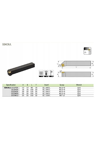 NO BRAND SSKCL 1212 plăcuță de strunjire pliabilă pentru SCMT09 cu filet pe s...