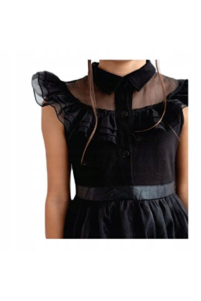 NO BRAND ROCHIE COSTUM WEDNESDAY ADDAMS MĂRIMEA L COSTUM 4-6 ANI 116/122 CM