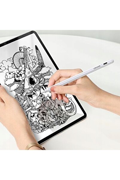 Usams Stylus precis activ pentru ecran tactil pentru iPad, Alb