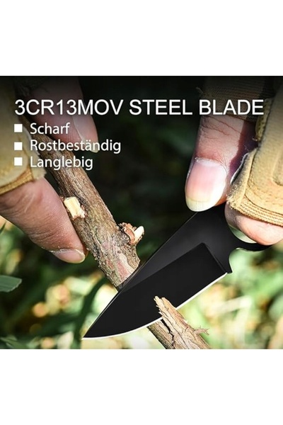 NO BRAND CUȚIT EDC OMESIO MINI CUȚIT DE VÂNTĂRE CU TOC IDEAL PENTRU CAMPING Ș...