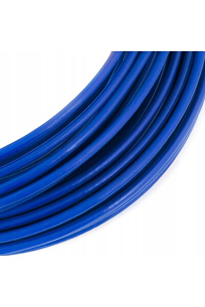 NO BRAND Sârmă de oțel înmănușată cu PVC 2/4mm 1x19 ALBASTRU 100m