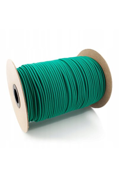 NO BRAND Cordon elastic din cauciuc pentru bagaje, prelată, verde, 4mm, 50m