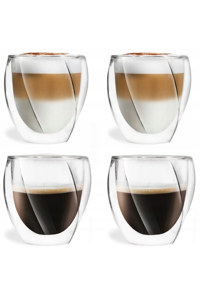 Vialli Design VIALLI Pahare Termice 4 pentru Cafea Latte Cappuccino Suc Apă C...