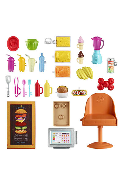 Barbie Set de joacă vehicul LALKA FOODTRUCK cu 3 păpuși