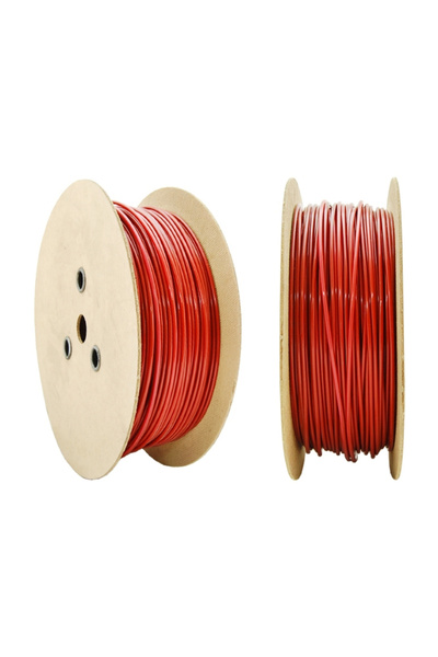NO BRAND Cablu de oțel cu manta din PVC 5/8mm 6x7 ROȘU 20mb