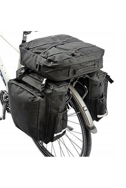 NO BRAND Geantă de bicicletă cu 3 compartimente, 60L, bagaj mare spate