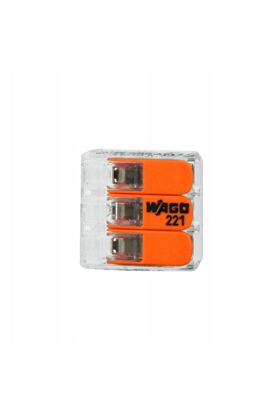 NO BRAND WAGO 221-413 50X CONECTOR RAPID DE INSTALARE 3x0.2-4mm ORIGINAL