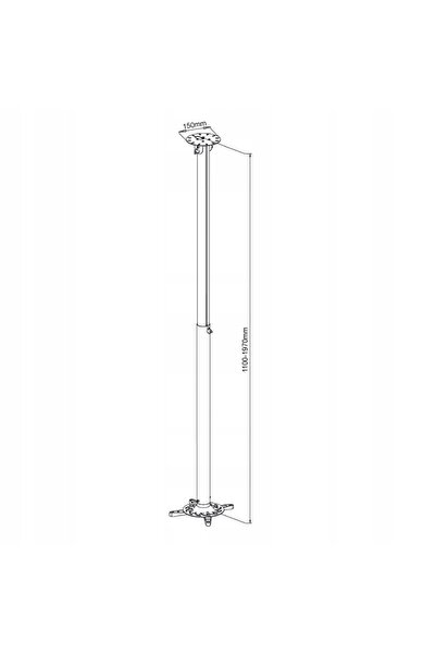 NO BRAND ART P 104B montură de tavan 110 197cm negru