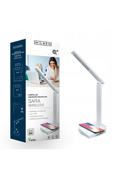 Nilsen Lampă LED cu încărcător pentru birou, lampă de masă cu inducție.