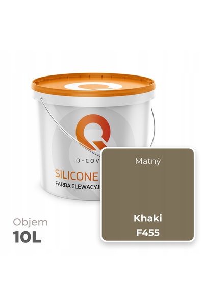 NO BRAND Vopsea pentru fațade siliconică, culoare kaki F455, 10L, Producător