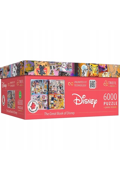 Trefl PUZZLE PRIME UFT 6000 The Great Book of Disney, puzzle de 6000 de piese