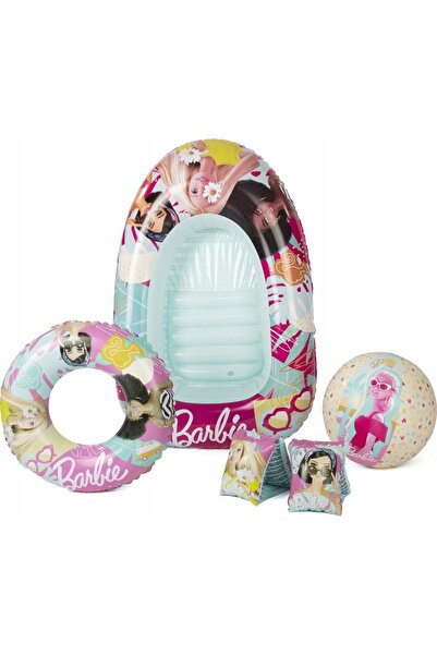 NO BRAND SET BARBIE PENTRU PLAJĂ: colac de înot + brățări plutitoare + plută,...