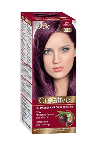 Miss Magic Vopsea de par permanenta nr 323, Morello Inchis, 90g, Creative
