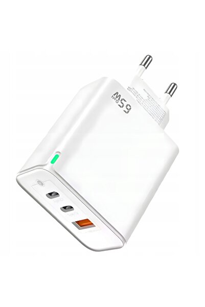 NO BRAND Încărcător rapid de perete universal 65W GaN USB QC cu 2 porturi USB...