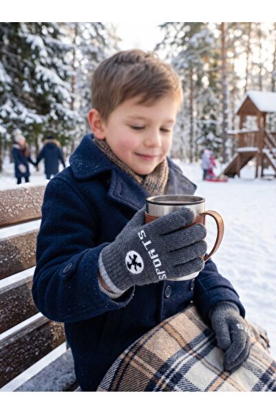 Aware Time 4-8 Years Old Boys' Angora Knitwear Gloves