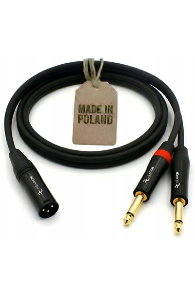 NO BRAND HEARON Pro Cablu splitter tip Y XLR tată - 2x jack mare 6,3 TS mono,...