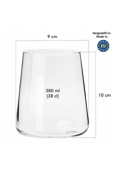 NO BRAND Set complet de 6 pahare AVANT-GARDE 430ml pentru whisky, apă și băut...