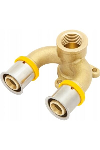 NO BRAND Racord triplu de perete pentru robinet tip U PEX 16x1/2 GW Press KAN...