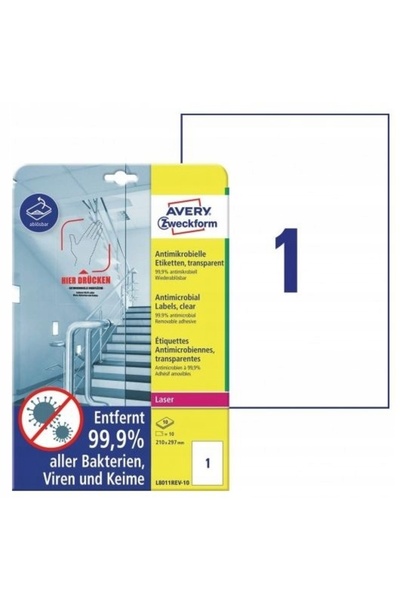 NO BRAND Folie antibacteriană 210x297 mm AVERY detașabilă