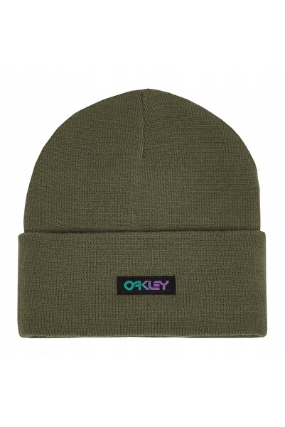 Oakley Căciulă de iarnă tip beanie cu petice în degrade, verde militar/Kaki