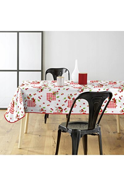 Douceur D'INTERIEUR FAȚĂ DE MASĂ DREPTUNGULARĂ 140x240 ROȘIE CU FRUCTE CĂPȘUN...