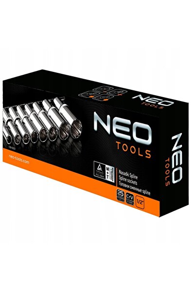 NEO Tools NEO NASADKI Chei tubulare cu caneluri lungi de 1/2'', cu 12 puncte,...