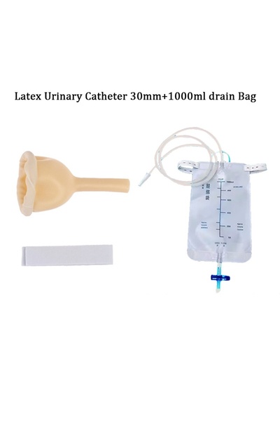 Choice3 30mm suit Reusable Medical Latex Sleeve Type Urine Bag Male Drainage ...