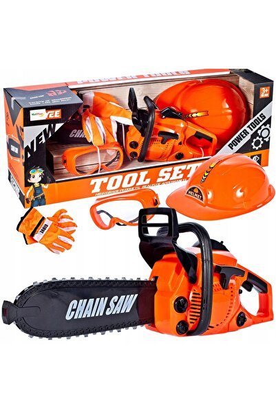 Stator Drujbă pe benzină pentru copii, set drujbă pentru copii + accesorii, c...