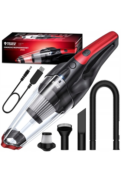Renew Force Aspirator auto 6200Pa, fără fir, HEPA, USB, puternic, pentru mași...