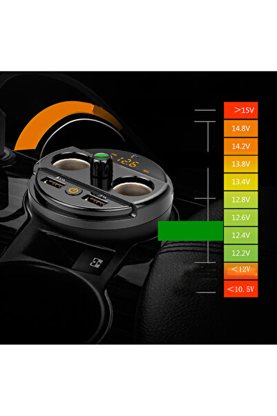 NO BRAND Transmițător FM Bluetooth Kit Handsfree 2xUSB