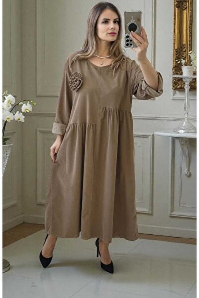 MAXORA SHOP Rochie din raiat Riley - Bej
