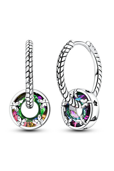 Choice13 KTE506 925 Silver Hoop Earring For Woman Butterfly Heart Original Pe...